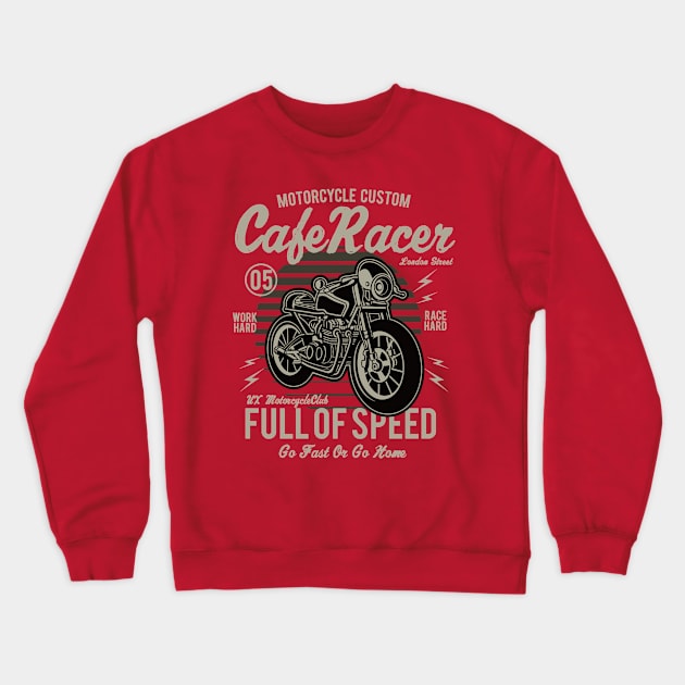 Cafe Racer Crewneck Sweatshirt by PaunLiviu